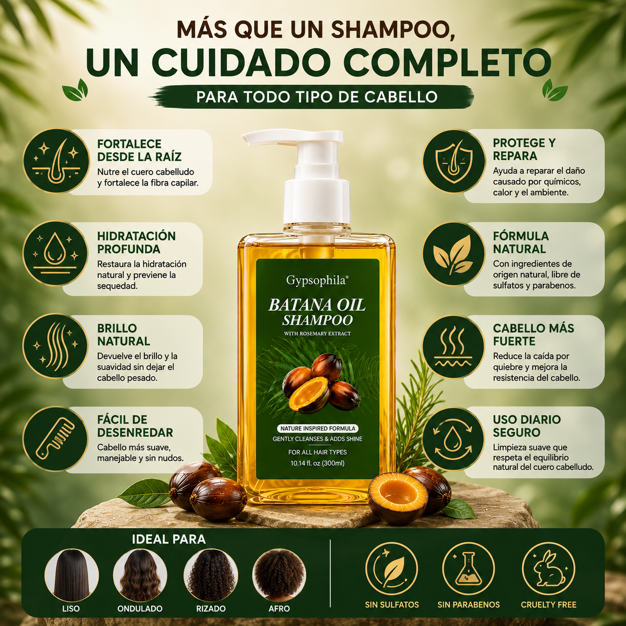 Shampoo Batana Crecimiento Cabello
