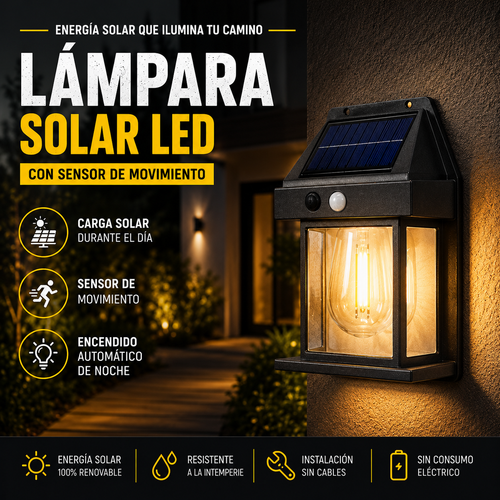 Foco Solar Luz Calida 1 Ampolletas Senso