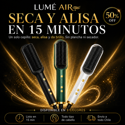 LUMÉ AIR® – Cepillo Alisador de Cabello | Seca y Alisa en 15 Minutos
