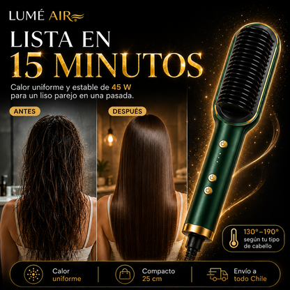 LUMÉ AIR® – Cepillo Alisador de Cabello | Seca y Alisa en 15 Minutos