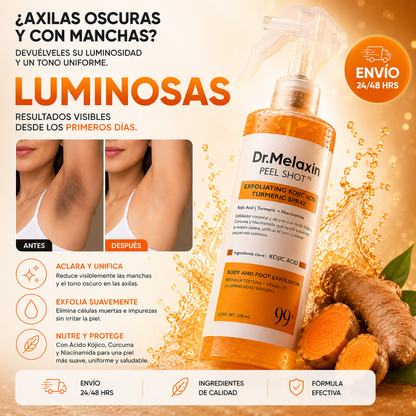 Dr. Melaxin Peel Shot® — Spray Exfoliante Kojic Acid + Cúrcuma