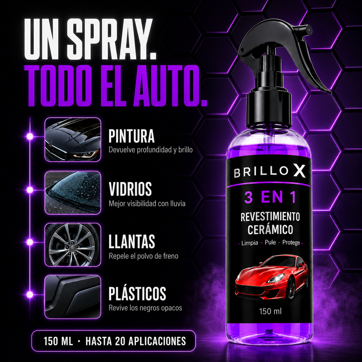 BRILLO X® · Revestimiento Cerámico 3 en 1